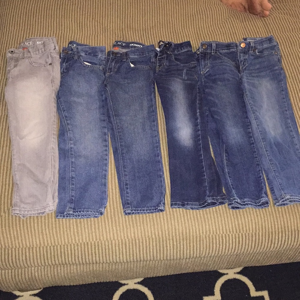 Six pairs of jeans. Size 5.